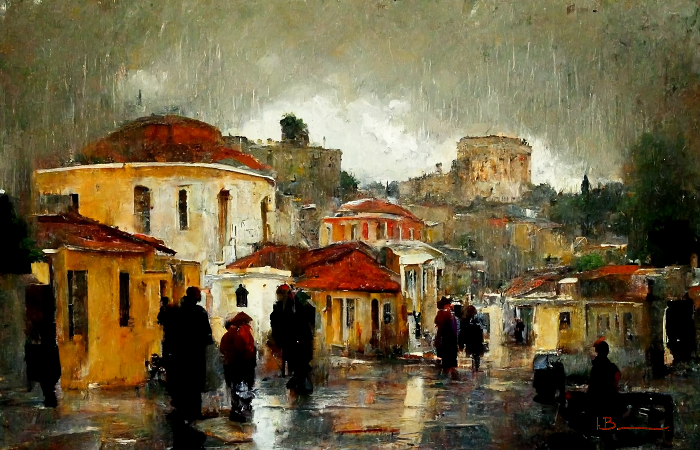Raining in Athens