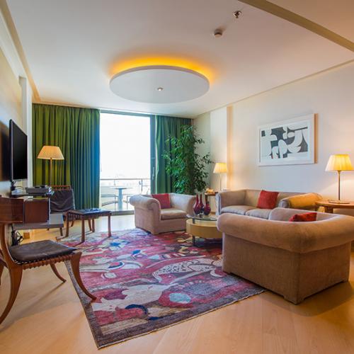 Interior design by Ilias Bountouris, in suites of Hilton hotel, Athens, Greece